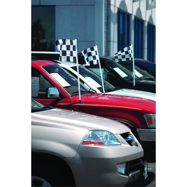 Ez Line Cloth Checkered Rectangle Antenna Pennants (Per Doz) Pk 323 - main